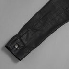 incarnation インカネーション / 美品 19SS Rubber Elastane Jean Jacket O/P Arm Unlined オーバロック ステッチ デニム ジャケット / 11882-41252 / size M (BLACK)