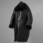 JUNYA WATANABE ジュンヤワタナベ / 25AW COMME des GARÇONS コムデギャルソン オーバーサイズ フェイクレザー ムートン コート / JP-C004 / size L (BLACK) ユニセックス 352210-in-ue