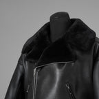 JUNYA WATANABE ジュンヤワタナベ / 25AW COMME des GARÇONS コムデギャルソン オーバーサイズ フェイクレザー ムートン コート / JP-C004 / size L (BLACK) ユニセックス 352210-in-ue