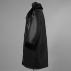 JUNYA WATANABE ジュンヤワタナベ / 25AW COMME des GARÇONS コムデギャルソン オーバーサイズ フェイクレザー ムートン コート / JP-C004 / size L (BLACK) ユニセックス 352210-in-ue