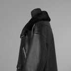 JUNYA WATANABE ジュンヤワタナベ / 25AW COMME des GARÇONS コムデギャルソン オーバーサイズ フェイクレザー ムートン コート / JP-C004 / size L (BLACK) ユニセックス 352210-in-ue