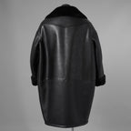JUNYA WATANABE ジュンヤワタナベ / 25AW COMME des GARÇONS コムデギャルソン オーバーサイズ フェイクレザー ムートン コート / JP-C004 / size L (BLACK) ユニセックス 352210-in-ue