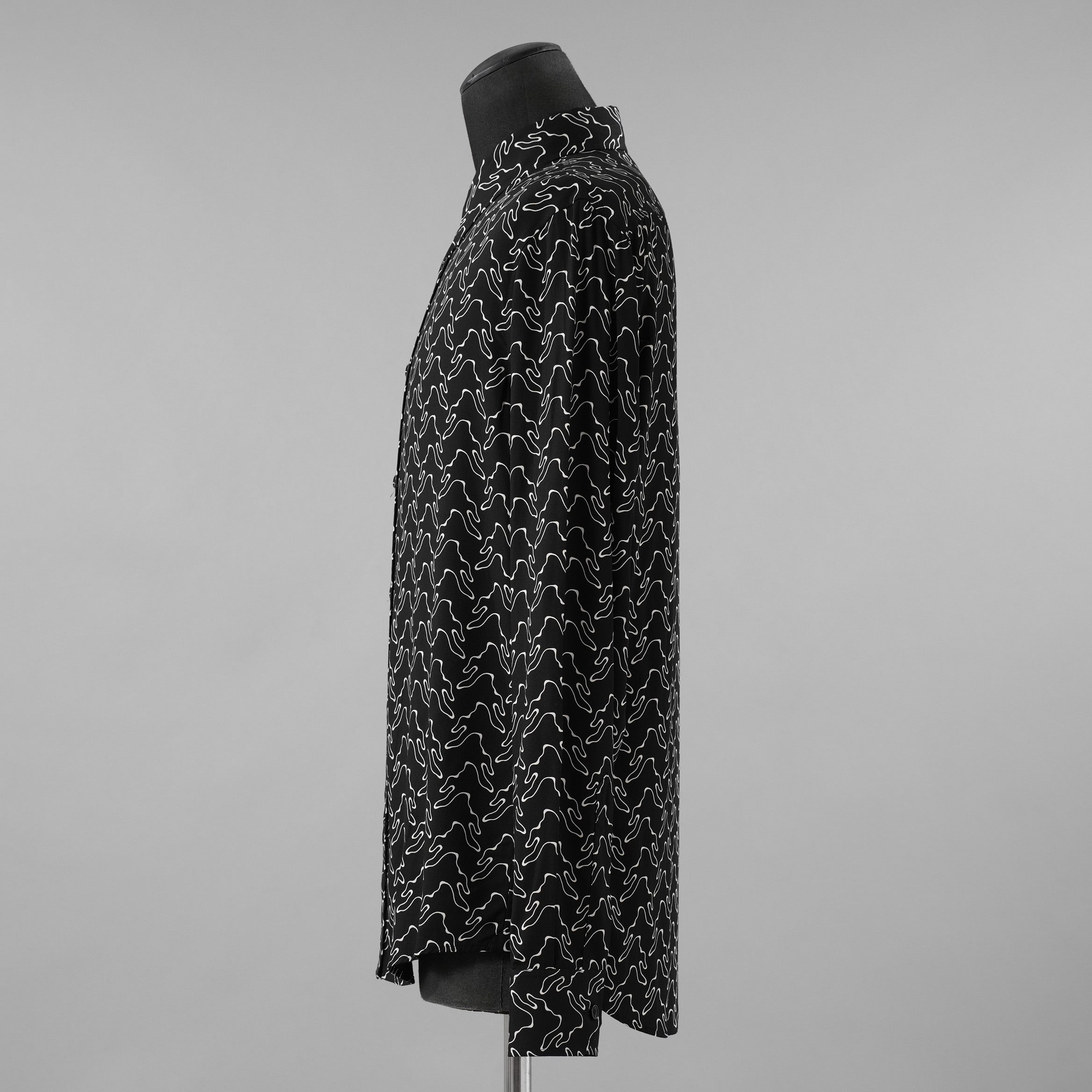 CELINE セリーヌ / 美品 23SS エディ期 ゴーストプリントシャツ 長袖シャツ / 2C813977R / size 39 (BLACK)