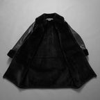 JUNYA WATANABE ジュンヤワタナベ / 25AW COMME des GARÇONS コムデギャルソン オーバーサイズ フェイクレザー ムートン コート / JP-C004 / size L (BLACK) ユニセックス 352210-in-ue