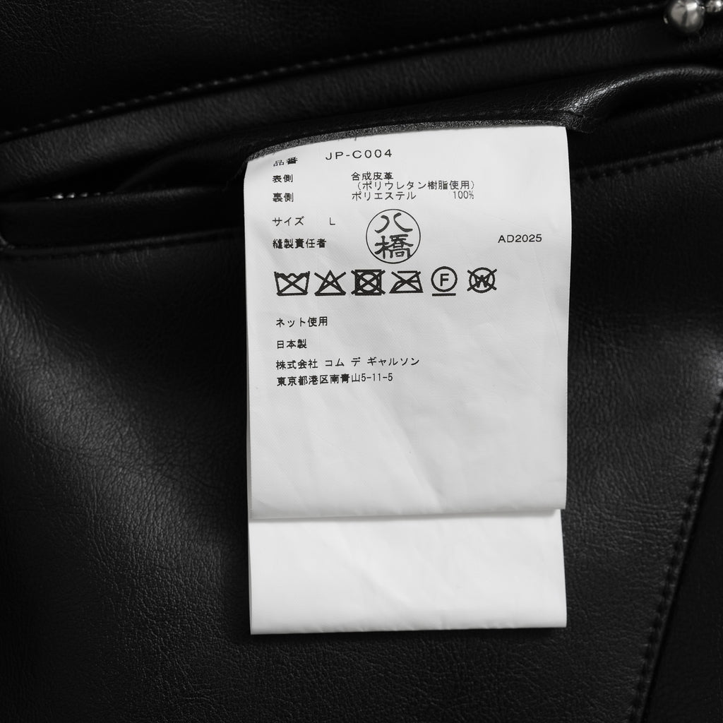 JUNYA WATANABE ジュンヤワタナベ / 25AW COMME des GARÇONS コムデギャルソン オーバーサイズ フェイクレザー ムートン コート / JP-C004 / size L (BLACK) ユニセックス 352210-in-ue
