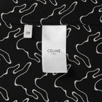 CELINE セリーヌ / 美品 23SS エディ期 ゴーストプリントシャツ 長袖シャツ / 2C813977R / size 39 (BLACK)