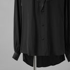 新品 kiryuyrik キリュウキリュウ / 24AW Decine & PaisleyJQD Single Frill Shirt デシン＆ペイズリージャガード シングルフリルシャツ 長袖シャツ / KS-HB13-902 / size M (BLACK)