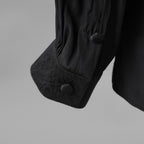 新品 kiryuyrik キリュウキリュウ / 24AW Decine & PaisleyJQD Single Frill Shirt デシン＆ペイズリージャガード シングルフリルシャツ 長袖シャツ / KS-HB13-902 / size M (BLACK)
