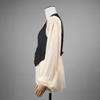 CELINE セリーヌ / 20AW ウールギャバジン Uネック ボタンフロント ベスト ジレ / 21044673D / size 36 (BLACK) レディース