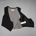 CELINE セリーヌ / 20AW ウールギャバジン Uネック ボタンフロント ベスト ジレ / 21044673D / size 36 (BLACK) レディース