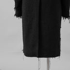 bajra バジュラ / 美品 23AW ループツイードコート ロング コート / 158BC01 / size 3 (BLACK)