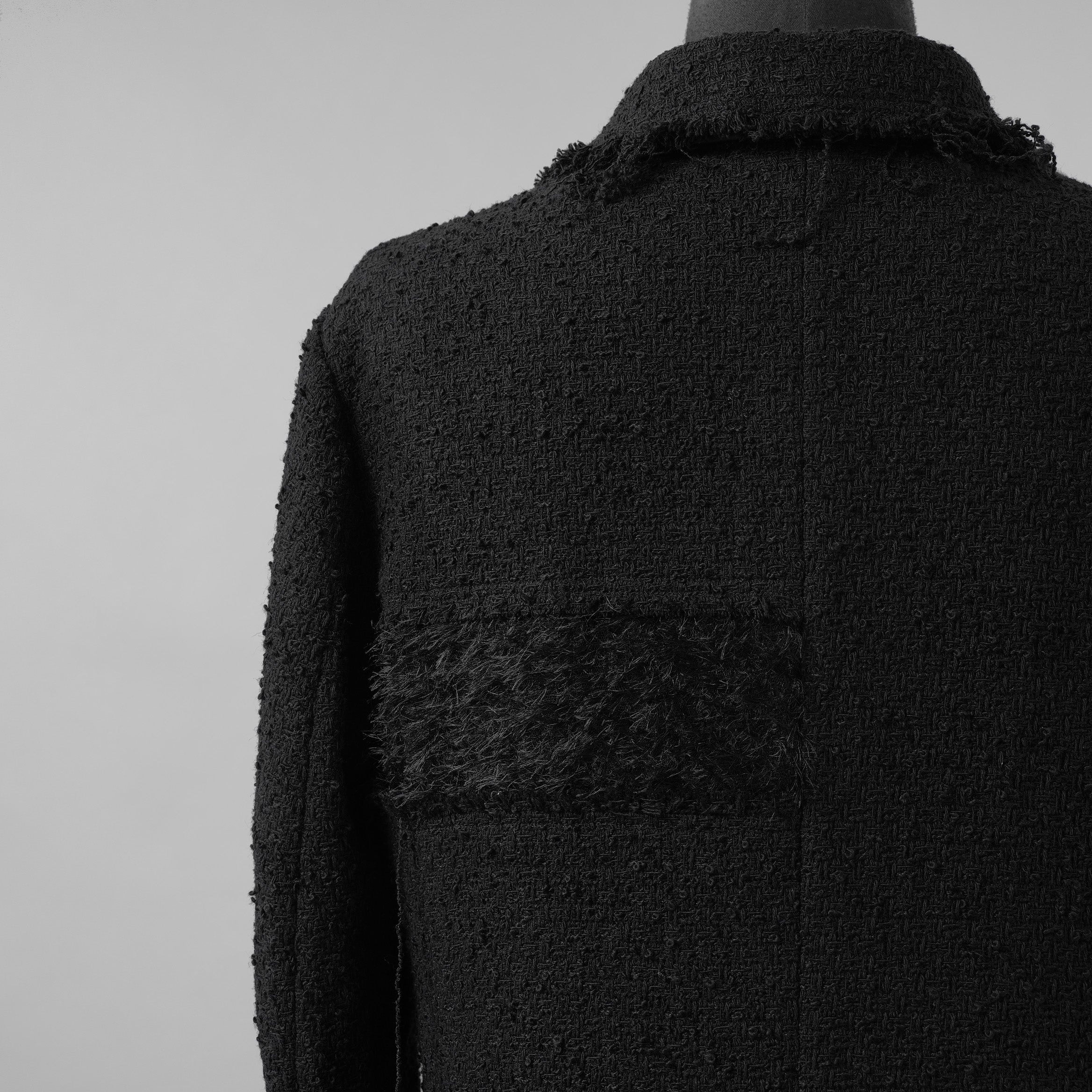 bajra バジュラ / 美品 23AW ループツイードコート ロング コート / 158BC01 / size 3 (BLACK)