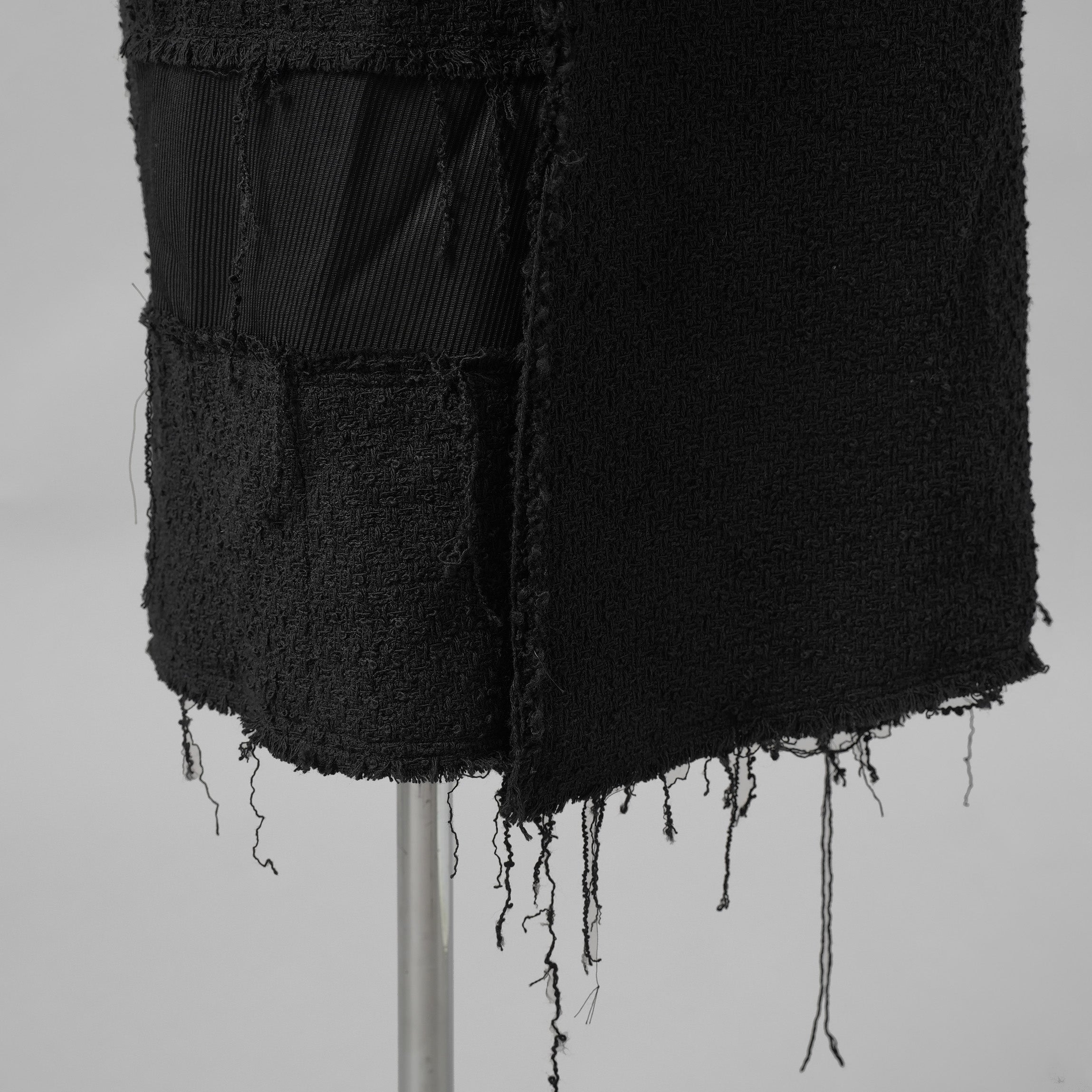 bajra バジュラ / 美品 23AW ループツイードコート ロング コート / 158BC01 / size 3 (BLACK)