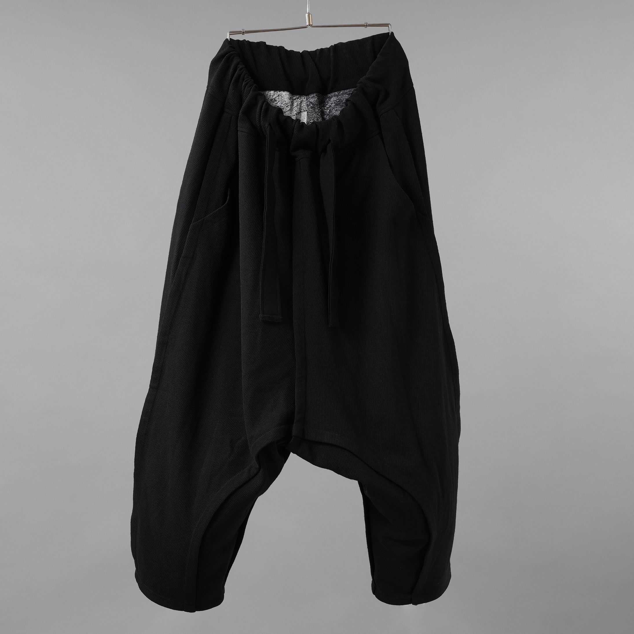SOSNOVSKA ソスノフスカ / 美品 21AW CLOWN PANTS ドロップクロッチ サルエルパンツ ボリューム パンツ / size M (BLACK)