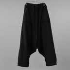 SOSNOVSKA ソスノフスカ / 美品 21AW CLOWN PANTS ドロップクロッチ サルエルパンツ ボリューム パンツ / size M (BLACK)
