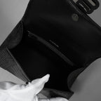 BALENCIAGA バレンシアガ / 美品 アワーグラス Hourglass クロコダイル型押し ショルダーバッグ ハンド バッグ / サイズ S (BLACK) レディース アクセサリー 352207-izm