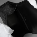 BALENCIAGA バレンシアガ / 美品 アワーグラス Hourglass クロコダイル型押し ショルダーバッグ ハンド バッグ / サイズ S (BLACK) レディース アクセサリー 352207-izm