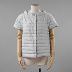HERNO ヘルノ / 美品 22AW ICONICO EMILIA イコニコ エミリア ダウン ジャケット 半袖 / PI001879D -12614-9409 / size 42 (GRAY) レディース