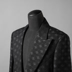 AMIRI アミリ / 25SS 美品  MA QUAD JACQUARD SB BLAZER / 総柄 ジャカード ジャケット / AMSUFJ1084 / size 48 (BLACK)