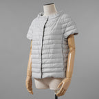 HERNO ヘルノ / 美品 22AW ICONICO EMILIA イコニコ エミリア ダウン ジャケット 半袖 / PI001879D -12614-9409 / size 42 (GRAY) レディース