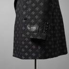 AMIRI アミリ / 25SS 美品  MA QUAD JACQUARD SB BLAZER / 総柄 ジャカード ジャケット / AMSUFJ1084 / size 48 (BLACK)