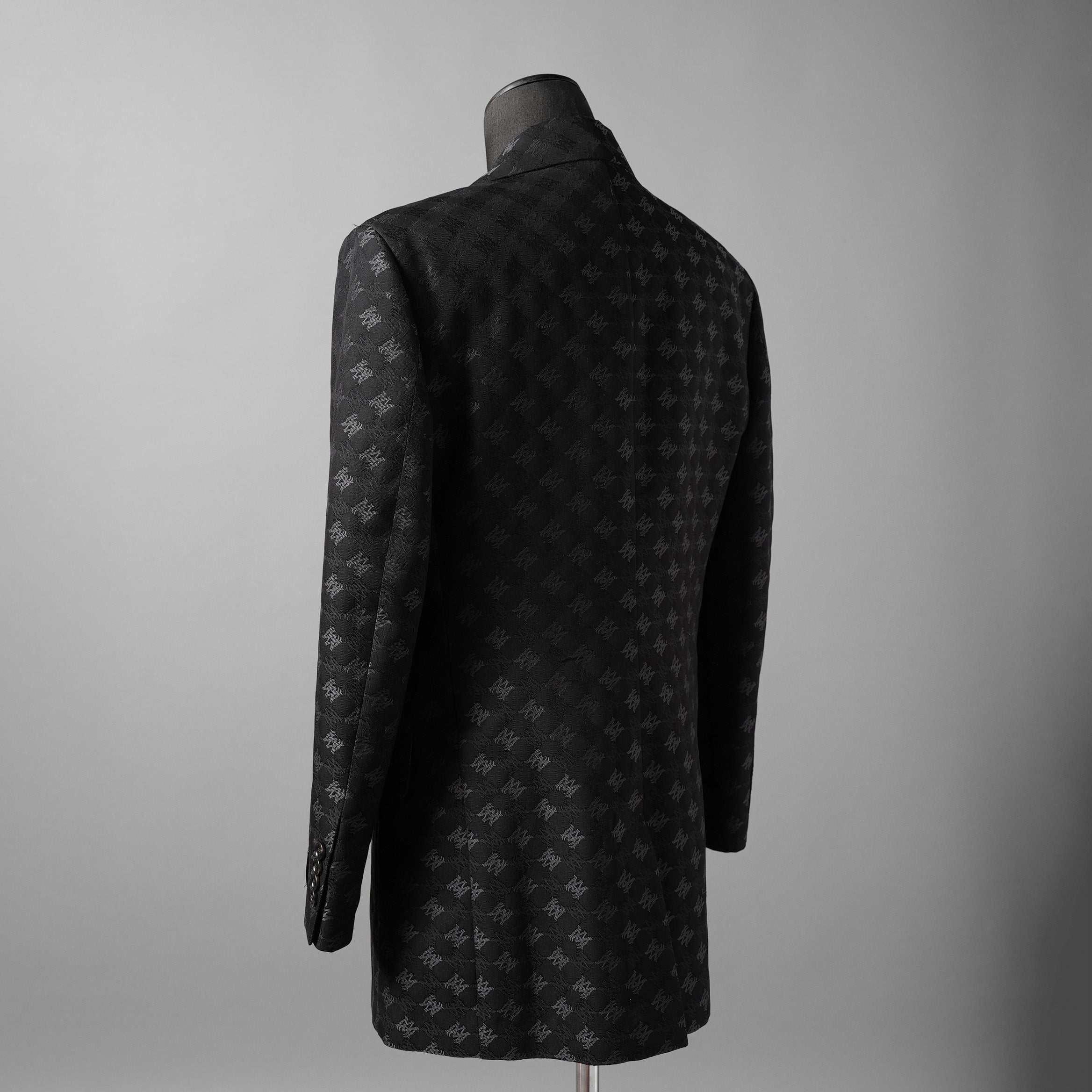 AMIRI アミリ / 25SS 美品  MA QUAD JACQUARD SB BLAZER / 総柄 ジャカード ジャケット / AMSUFJ1084 / size 48 (BLACK)