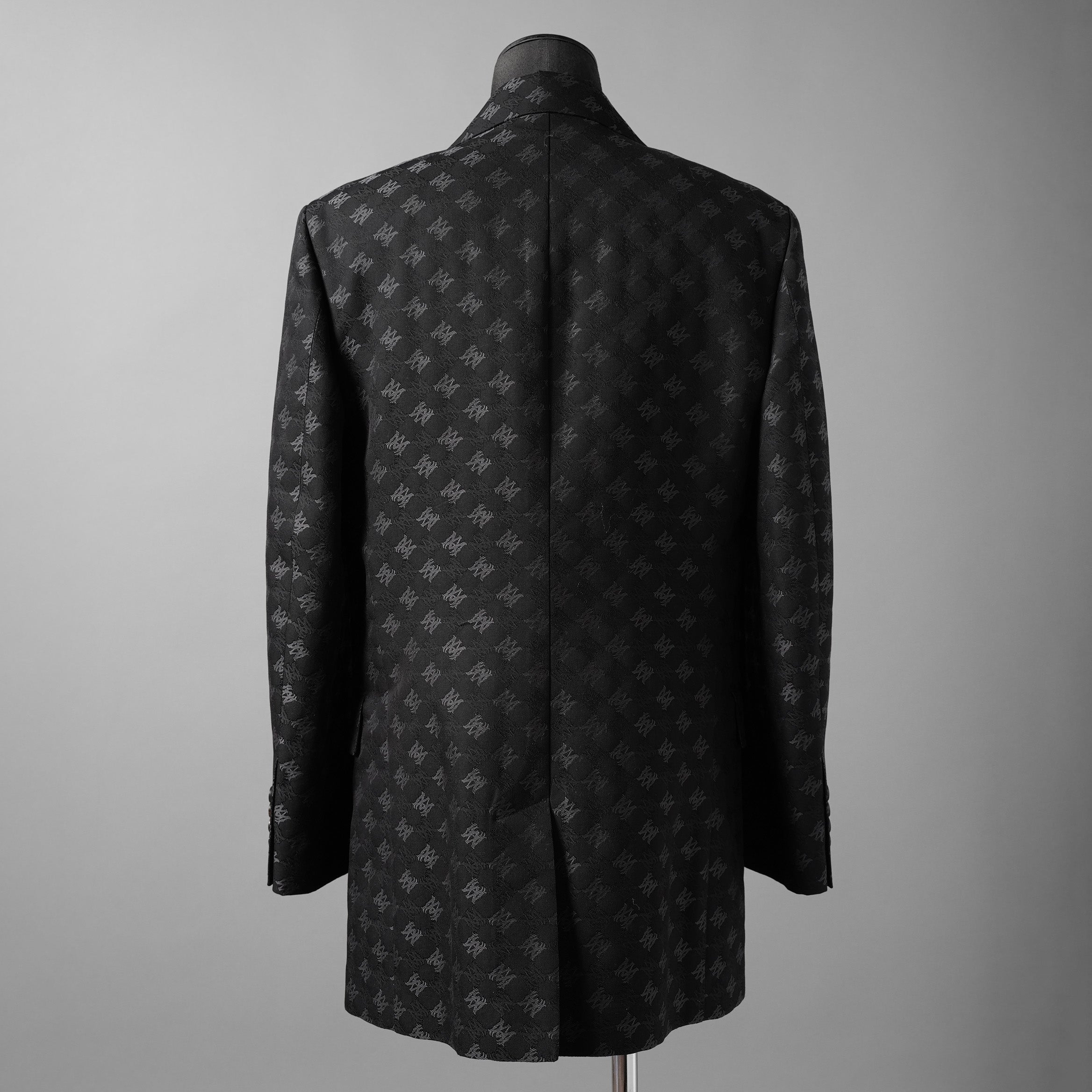 AMIRI アミリ / 25SS 美品  MA QUAD JACQUARD SB BLAZER / 総柄 ジャカード ジャケット / AMSUFJ1084 / size 48 (BLACK)