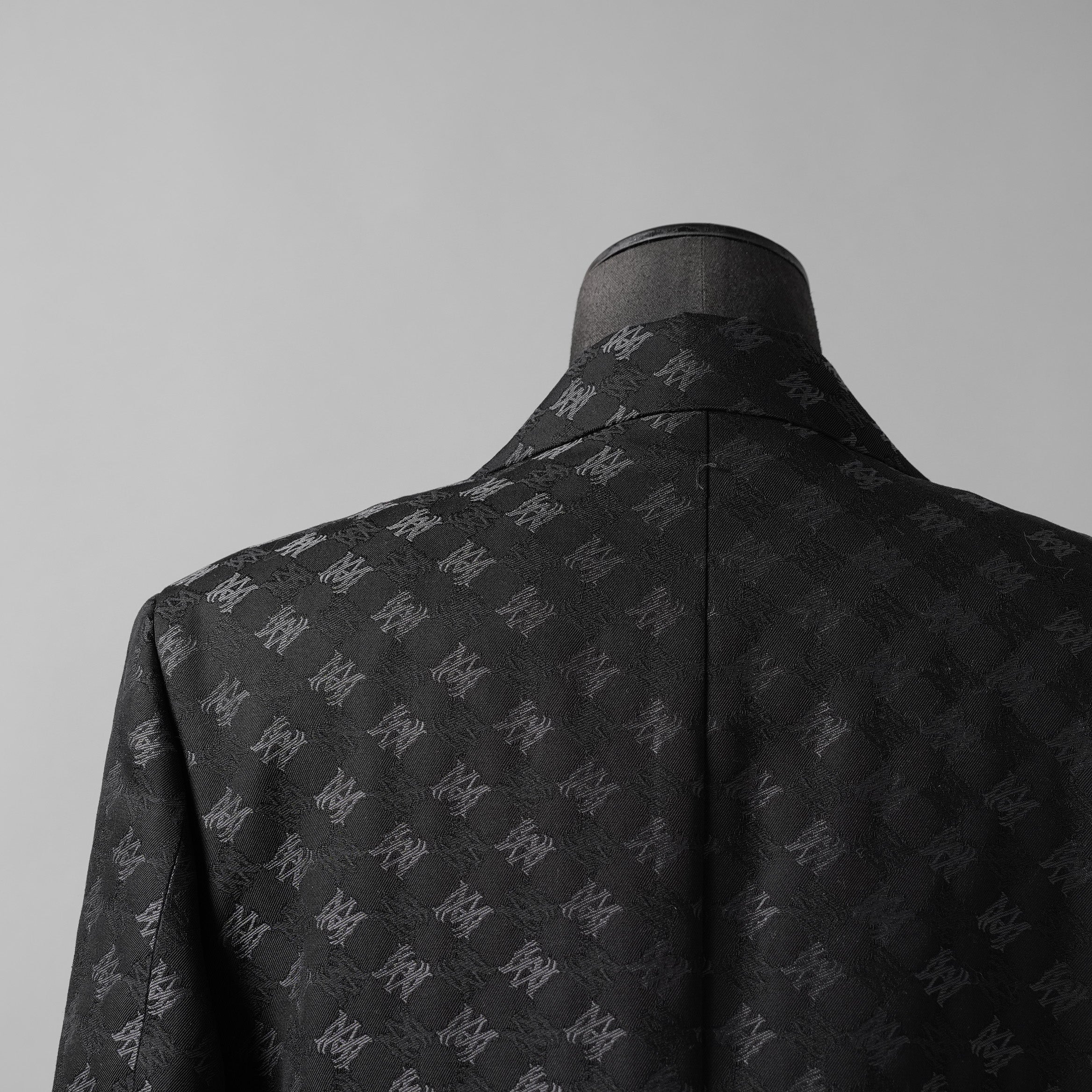 AMIRI アミリ / 25SS 美品  MA QUAD JACQUARD SB BLAZER / 総柄 ジャカード ジャケット / AMSUFJ1084 / size 48 (BLACK)
