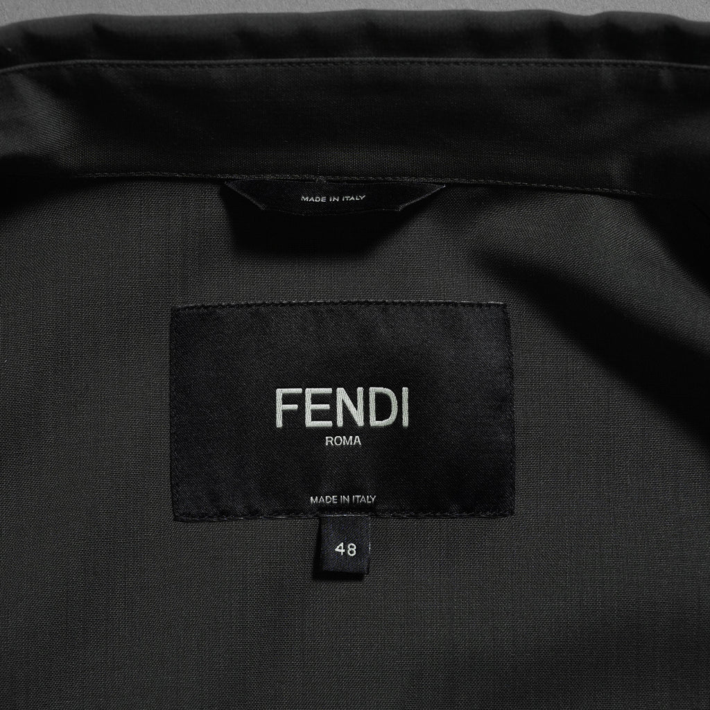 FENDI フェンディ / 24AW 美品 ロゴボタン ミリタリー ウールシャツ / 長袖シャツ / FW1319A5CH / size 48 (OLIVE GREEN)