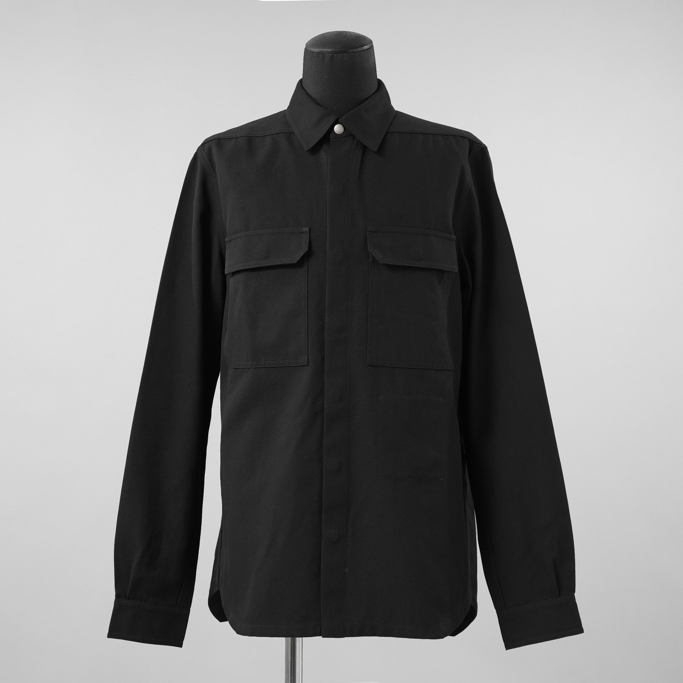 Rick Owens リックオウエンス / 美品 23AW OUTER SHIRT BONOTTO アウターシャツ 長袖シャツ / RL02C7234 TWRP / size 48 (BLACK) 352003-in-ue