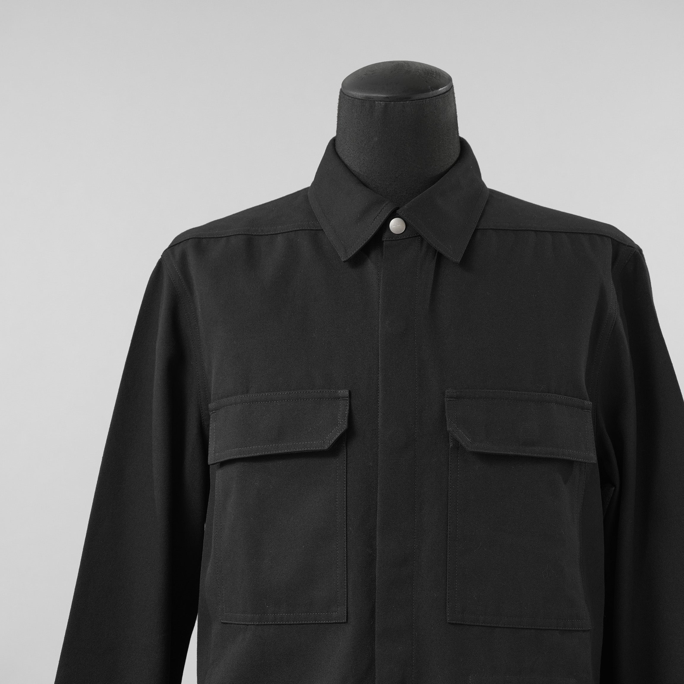 Rick Owens リックオウエンス / 美品 23AW OUTER SHIRT BONOTTO アウターシャツ 長袖シャツ / RL02C7234 TWRP / size 48 (BLACK) 352003-in-ue