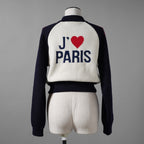 Christian Dior クリスチャンディオール / 21AW 美品 J'ADIOR PARIS ニット クロップド ボンバー ジャケット / 144V50AM350 / size 40 (マルチカラー) レディース