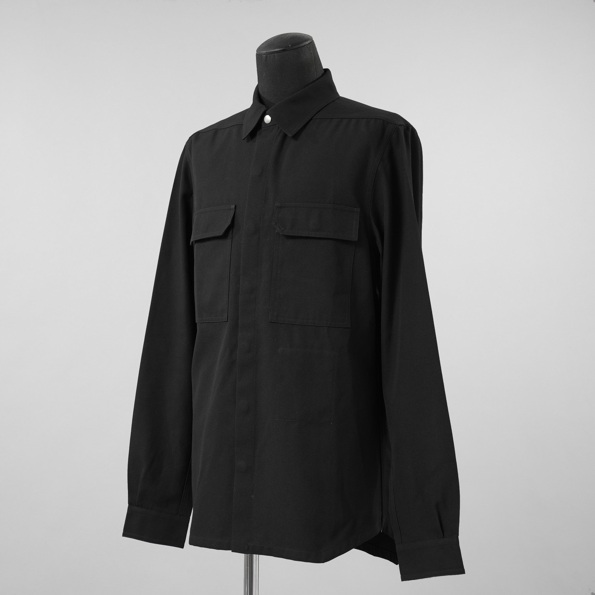 Rick Owens リックオウエンス / 美品 23AW OUTER SHIRT BONOTTO アウターシャツ 長袖シャツ / RL02C7234 TWRP / size 48 (BLACK) 352003-in-ue