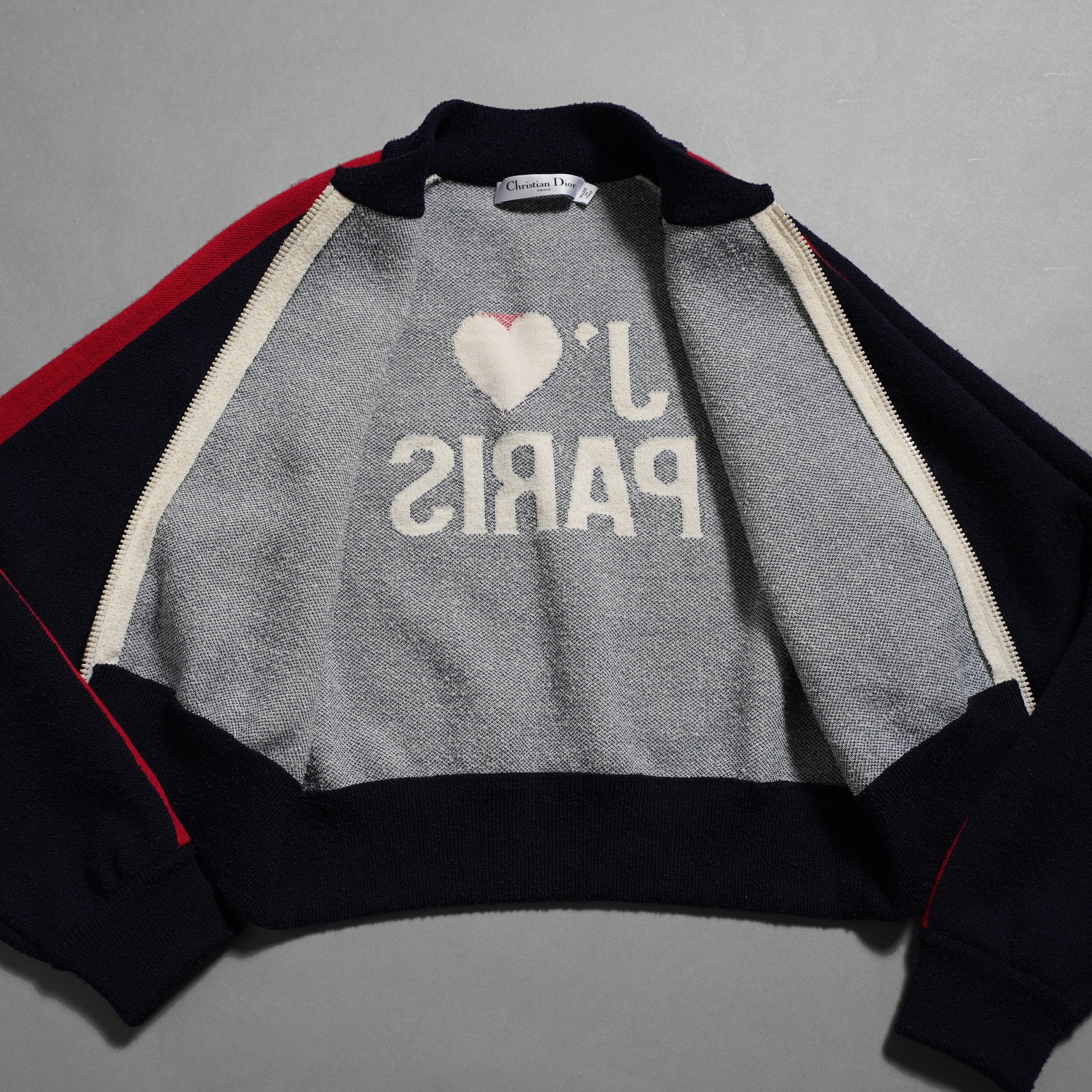 Christian Dior クリスチャンディオール / 21AW 美品 J'ADIOR PARIS ニット クロップド ボンバー ジャケット / 144V50AM350 / size 40 (マルチカラー) レディース