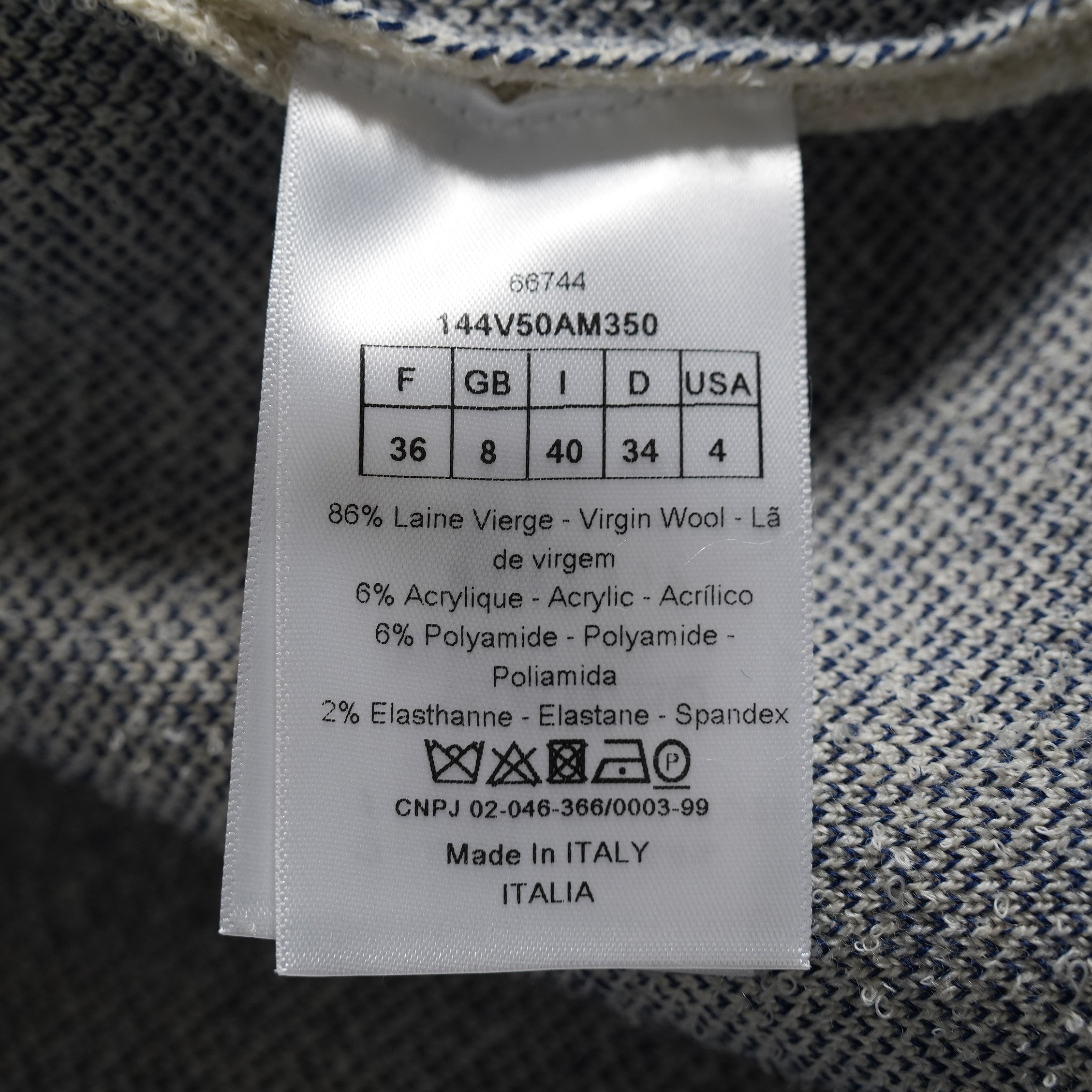 Christian Dior クリスチャンディオール / 21AW 美品 J'ADIOR PARIS ニット クロップド ボンバー ジャケット / 144V50AM350 / size 40 (マルチカラー) レディース