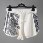 Christian Dior クリスチャンディオール / 22SS トワル ドゥ ジュイ  ロゴバンド ショートパンツ / コットンテリー / 213P17A4065 / size S (WHITE) レディース