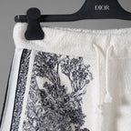 Christian Dior クリスチャンディオール / 22SS トワル ドゥ ジュイ  ロゴバンド ショートパンツ / コットンテリー / 213P17A4065 / size S (WHITE) レディース