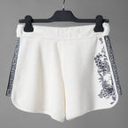 Christian Dior クリスチャンディオール / 22SS トワル ドゥ ジュイ  ロゴバンド ショートパンツ / コットンテリー / 213P17A4065 / size S (WHITE) レディース