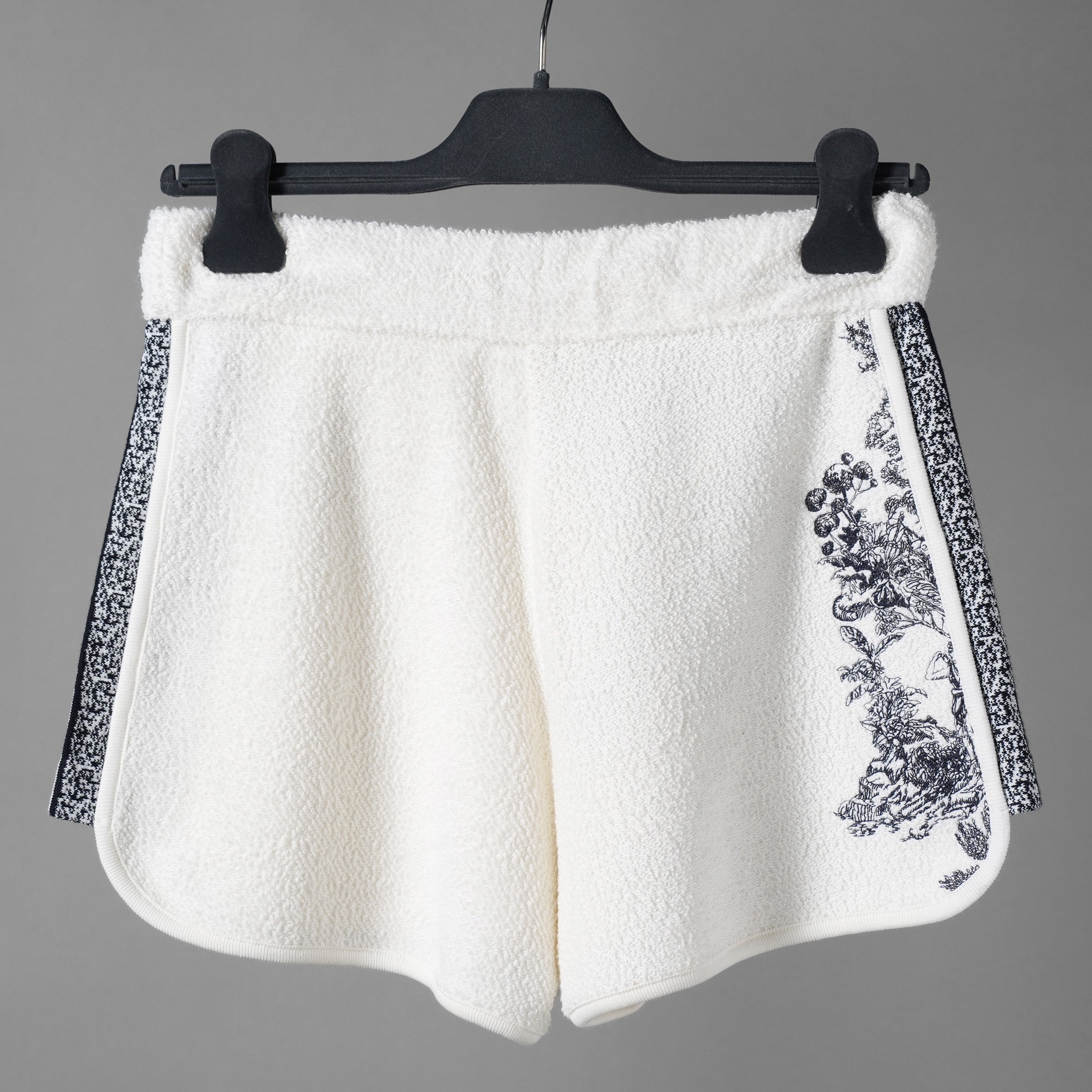 Christian Dior クリスチャンディオール / 22SS トワル ドゥ ジュイ  ロゴバンド ショートパンツ / コットンテリー / 213P17A4065 / size S (WHITE) レディース
