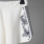 Christian Dior クリスチャンディオール / 22SS トワル ドゥ ジュイ  ロゴバンド ショートパンツ / コットンテリー / 213P17A4065 / size S (WHITE) レディース
