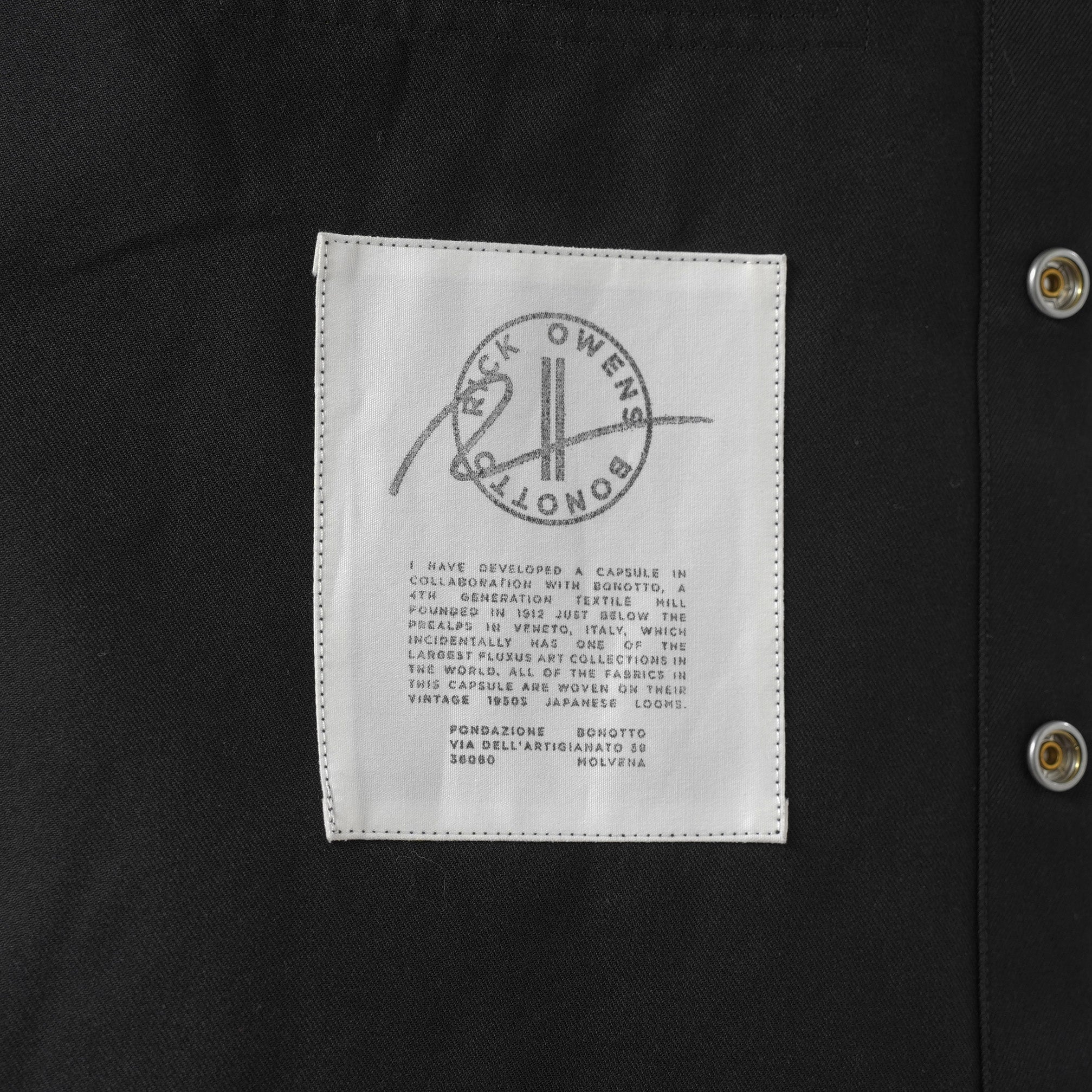 Rick Owens リックオウエンス / 美品 23AW OUTER SHIRT BONOTTO アウターシャツ 長袖シャツ / RL02C7234 TWRP / size 48 (BLACK) 352003-in-ue