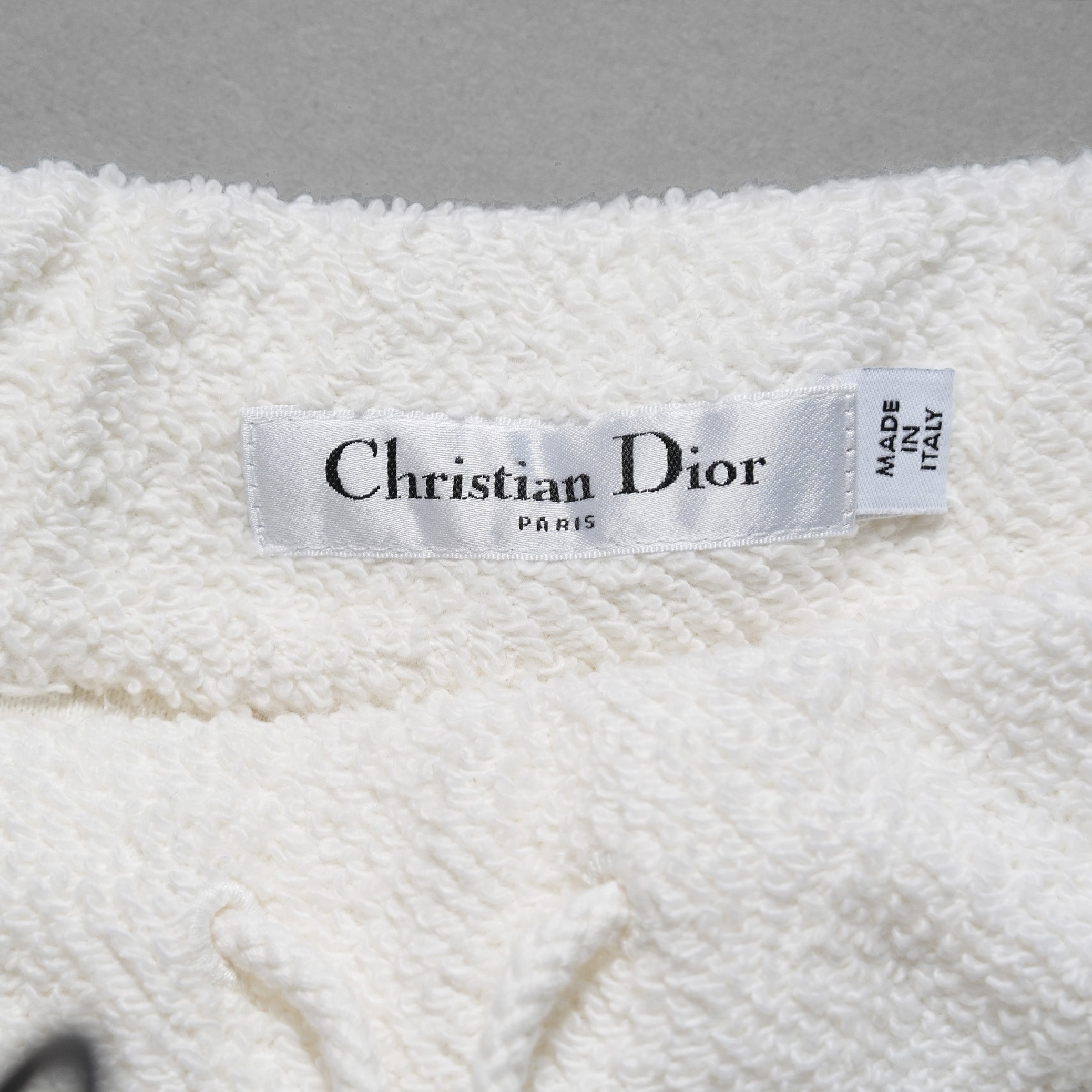 Christian Dior クリスチャンディオール / 22SS トワル ドゥ ジュイ  ロゴバンド ショートパンツ / コットンテリー / 213P17A4065 / size S (WHITE) レディース