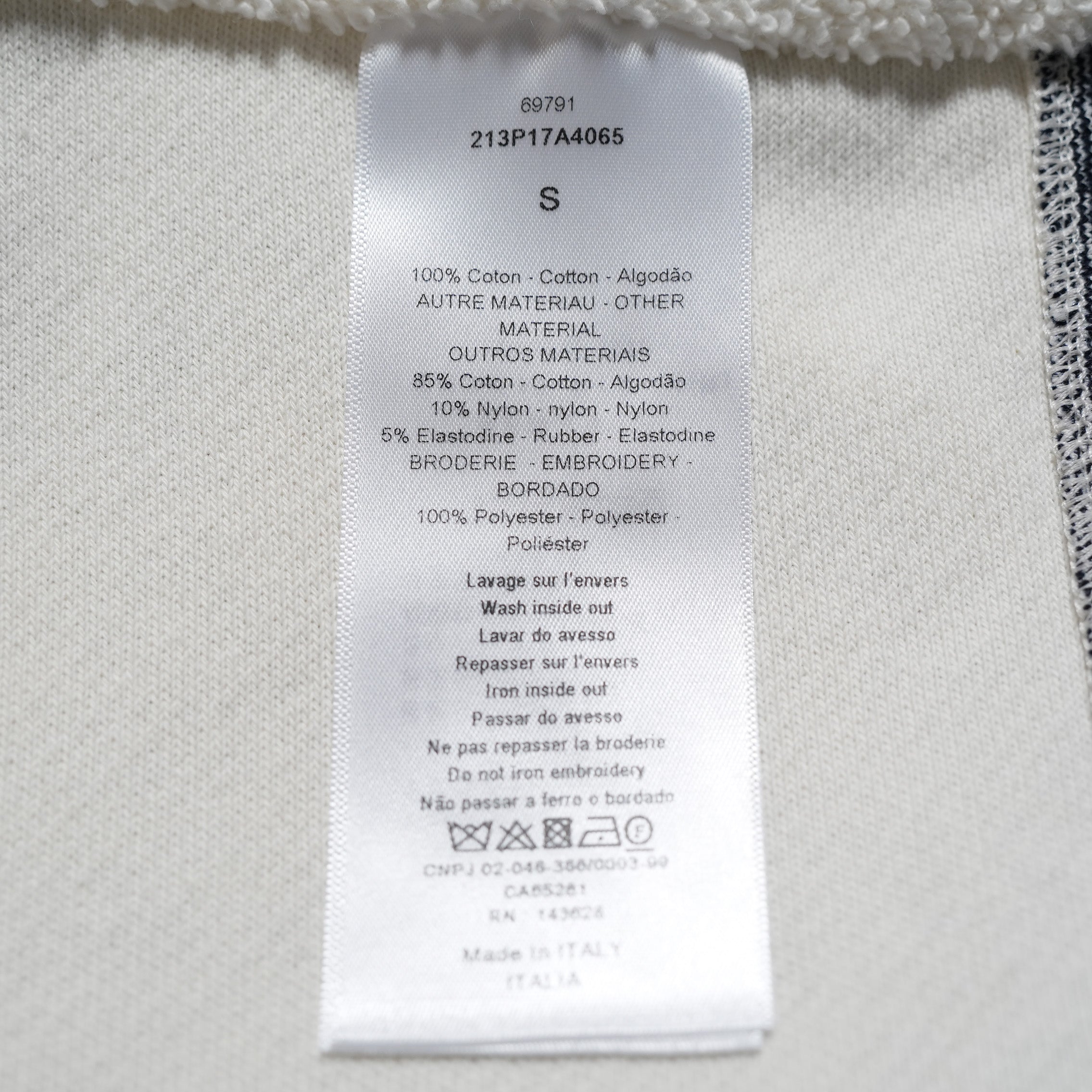 Christian Dior クリスチャンディオール / 22SS トワル ドゥ ジュイ  ロゴバンド ショートパンツ / コットンテリー / 213P17A4065 / size S (WHITE) レディース