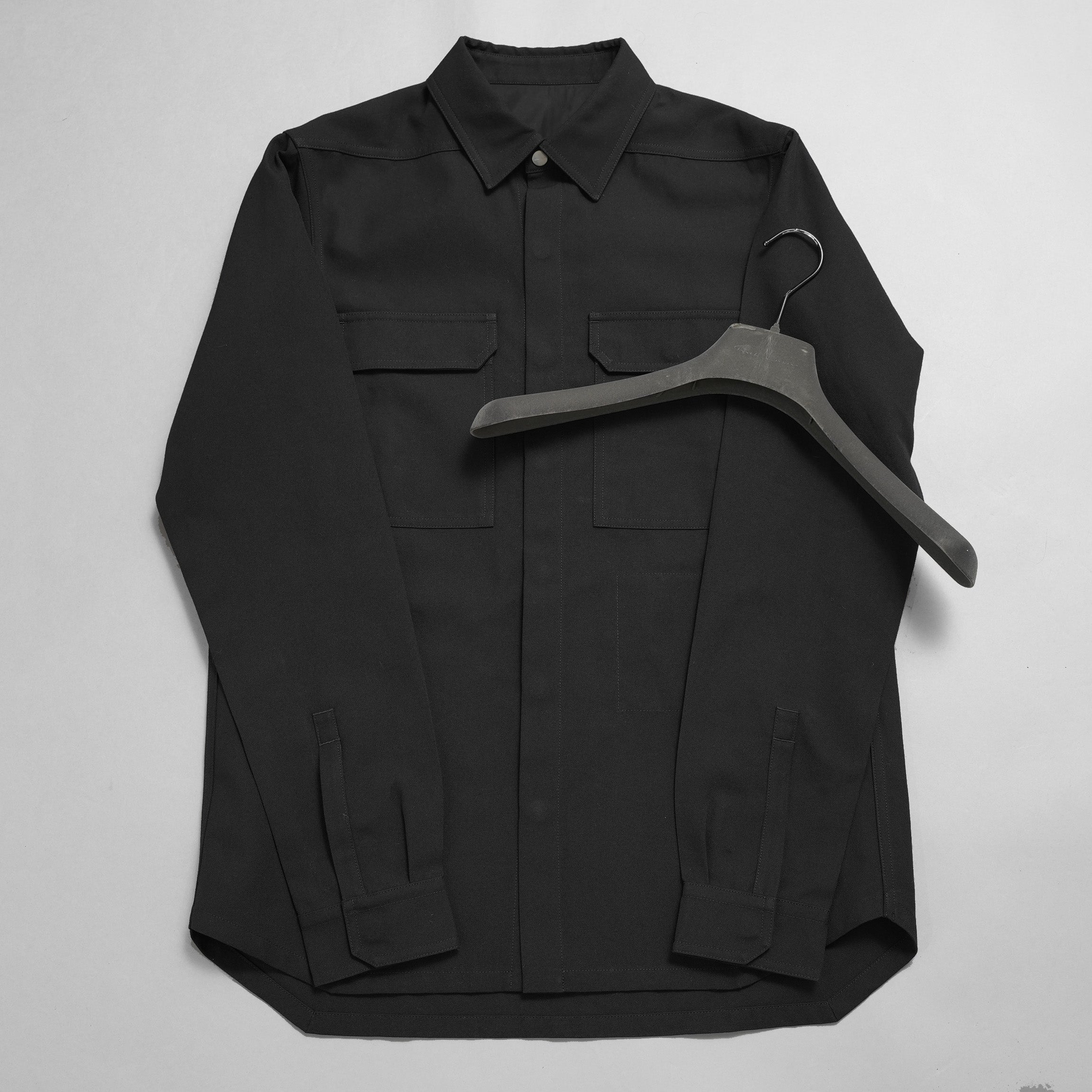 Rick Owens リックオウエンス / 美品 23AW OUTER SHIRT BONOTTO アウターシャツ 長袖シャツ / RL02C7234 TWRP / size 48 (BLACK) 352003-in-ue