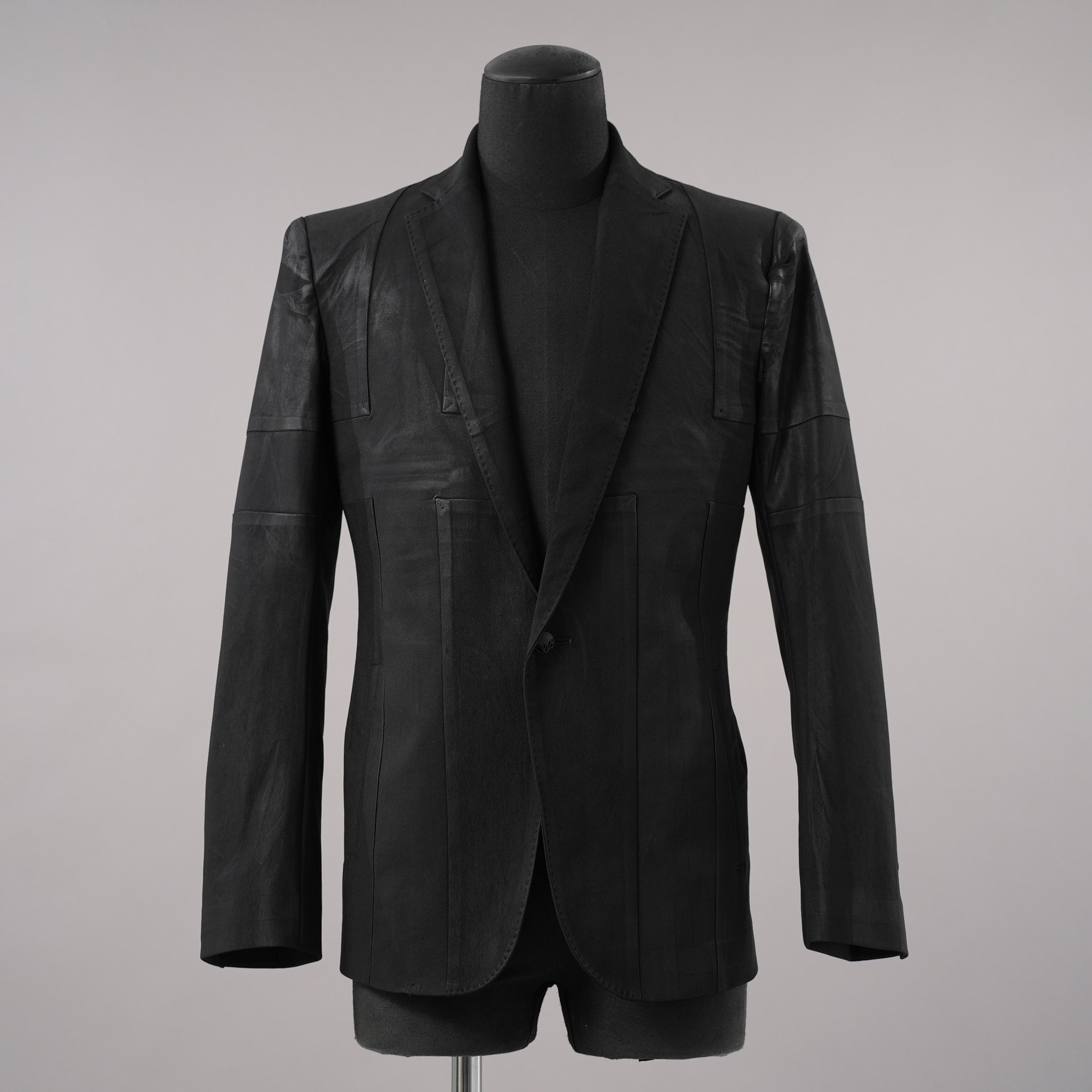未使用 kiryuyrik キリュウキリュウ / 25SS UNIONJACK Jacket ユニオンジャケット ブラックコーティング ジャケット / KT-HJ06-600CTNG / size M (BLACK) 123002-alm