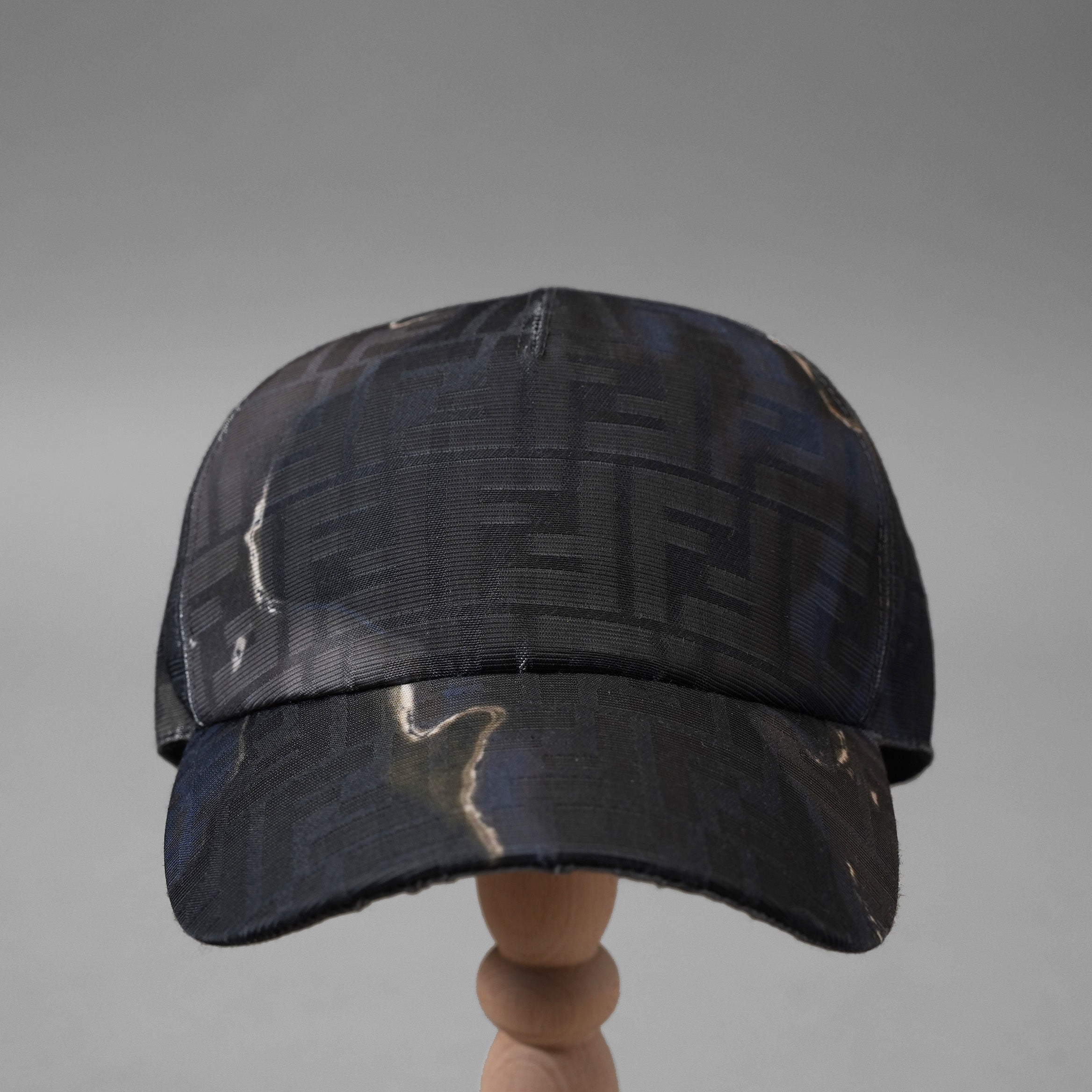FENDI フェンディ/ 21SS 美品 アースジャガード ズッカ柄 ベースボールキャップ / FXQ768AIK8 / size FREE (NAVY)