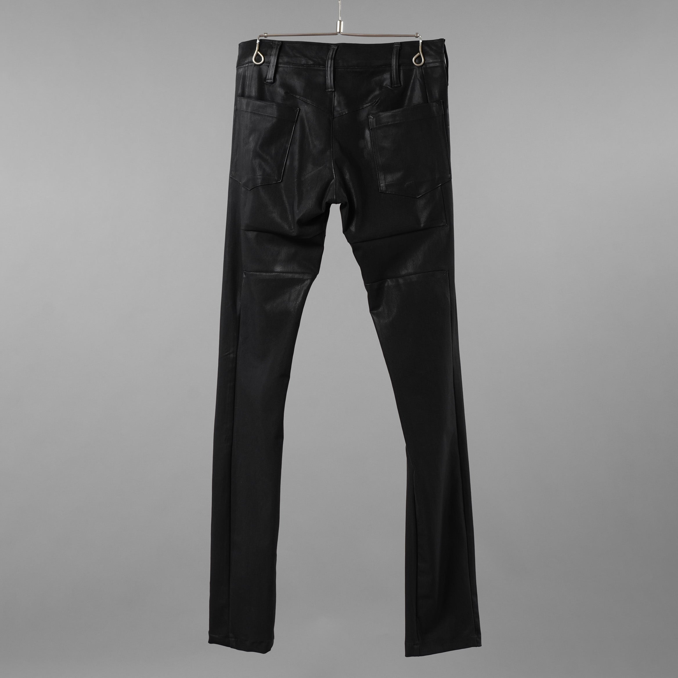未使用 kiryuyrik キリュウキリュウ / 23AW High Tension Jersey Coating UNIONJACK Skinny Slacks ユニオンジャック スキニー スラックス パンツ / KT-HP14-600CTNG / size M (BLACK) 123001-alm