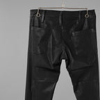 未使用 kiryuyrik キリュウキリュウ / 23AW High Tension Jersey Coating UNIONJACK Skinny Slacks ユニオンジャック スキニー スラックス パンツ / KT-HP14-600CTNG / size M (BLACK) 123001-alm