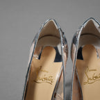 未使用 Christian Louboutin クリスチャン ルブタン / Follies Lace 100パンプス レース グリッター / size 36 (23cm) SILVER×PINK レディース
