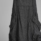 A.F ARTEFACT エーエフ アーティファクト / 美品 20SS Crease Process Overalls サロペット パンツ / size 2 (BLACK) 123076-alm
